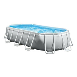 Schwimmbecken INTEX PRISM FRAME OVAL 503x274x122 cm mit Pumpe, Leiter und Abdeckung