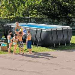 Schwimmbecken INTEX ULTRA XTR RECT 549x274x132cm mit Sandfilter, Leiter und Abdeckung