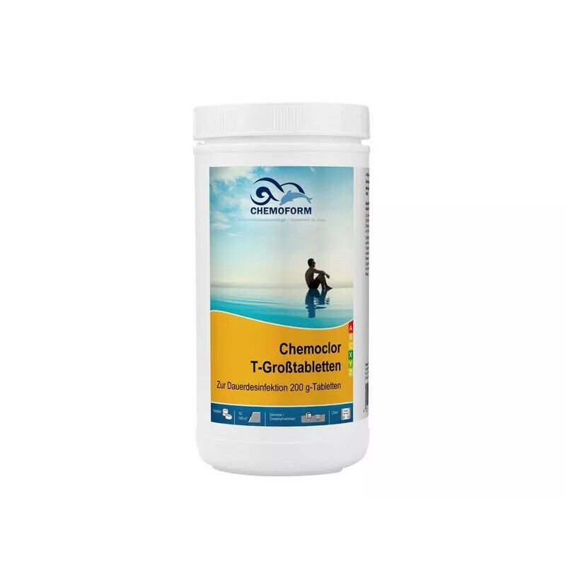 Chemoform Chemoclor T-Großtabletten 1 kg langsamlösliche Chlor Tabletten 200 g