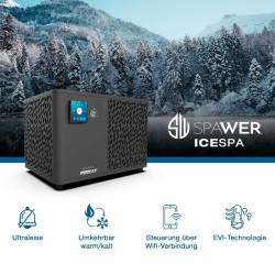 Wärmepumpe POOLEX SPAWER ICE SPA 5 kW Whirlpool Poolheizung bis -25 °C mit WLAN