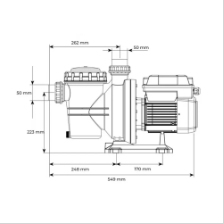 Poolpumpe ESPA NoxPlus 1 PS Filterpumpe mit Variable Geschwindigkeit 230 V