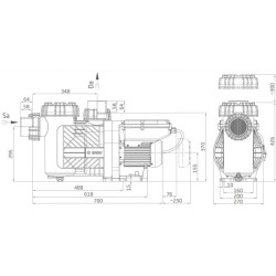 Poolpumpe BADU Eco Flex 230 Volt mit Variable Drehzahl 2,20 kW