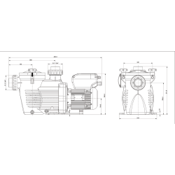 Poolpumpe Kripsol KSE VS 1,5 PS mit variabler Drehzahl 230 Volt