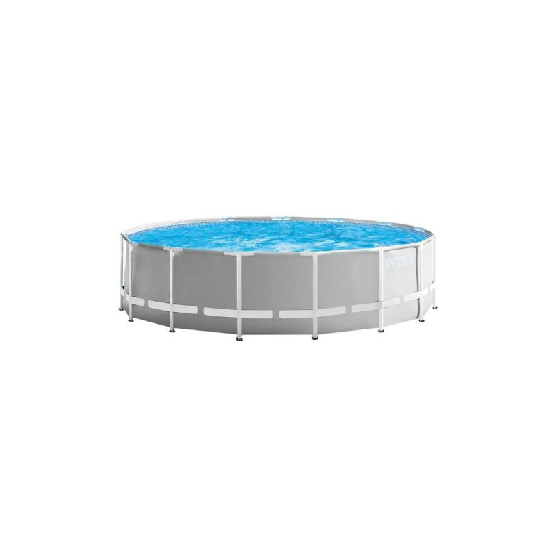 Schwimmbecken Ø457x122 Intex FRAME POOL PRISM mit Pumpe, Leiter und Abdeckung